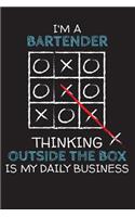 I'm a BARTENDER: Thinking Outside The Box - Blank Dotted Job Customized Notebook. Funny Profession Accessories. Office Supplies, Work Colleague Leaving Gift, Co-Work