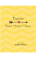 Teacher Teach Inspire Love 2019-2020 Teacher Planner