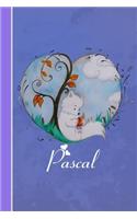 Pascal: Cahier Personnalisé - Fox Avec Coeur - Couverture Souple - 120 Pages - Vide - Notebook - Journal Intime - Scrapbook - Idée Cadeau