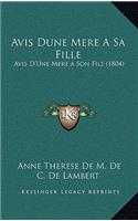 Avis Dune Mere A Sa Fille