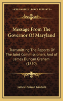 Message From The Governor Of Maryland
