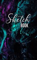 Sketch Book: Large Notebook for Drawing, Sketching, Painting, Writing or Doodling, 110 Pages, 8.5"x11", abstract colors Cover (vol.10)