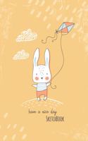 Sketchbook: Have a Nice Day - Cute Rabbit Cover - Notebook for Drawing, Writing, Painting, Doodling or Sketching, 120 Pages, 6x9 Blank Paper for kids