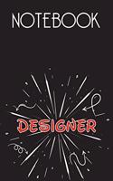 DESIGNER Notebook, Simple Design: Notebook /Journal Gift, Simple Cover Design,100 pages, 6x9, Soft cover, Mate Finish