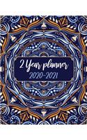 2 Year Planner 2020-2021: Beautiful Mandala, January 2020 to December 2021 Monthly Calendar Agenda Schedule Organizer (24 Months) With Holidays and inspirational Quotes