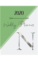 2020 Weekly Planner N: 2020 Weekly Planner: Modern Floral Alphabet Diary/Planner with space for notes; hopes, dreams and aspirations; top priorities, victories, and forwar(14 Series - Weekly Planner Modern Floral Alphabet)