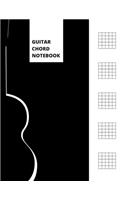 Guitar Chord Notebook: Blank Guitar Chord Diagrams - Minimalist Black