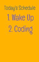 Today's Schedule 1 Wake Up 2 Coding