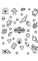 NoteBook: Everything Notebook On The Cover This notebook journal with 110 pages (8.5 x 11) inches, bulletdot 36pages, graph 36pages and Blank38pages(1 Everything Notebook on the Cover)