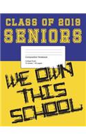 Class of 2019 Purple and Gold Composition Notebook