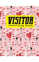 Visitor Log Book: Visitor Book, Visitor Sign In Sheet, Visitor Register Book, Visitors Notebook, For Signing In and Out, 8.5 x 22, Cute Paris Cover(16 Visitor Log Books)