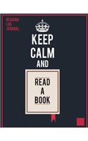 Reading Log Journal Keep Calm And Read A Book