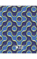 Notebook: Blue Pattern Cover, Extra Large (8.5 x 11) inches, Lined White Paper