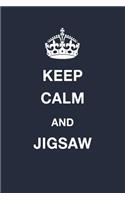Keep Calm and Jigsaw: Blank Ruled Lined Composition Notebook
