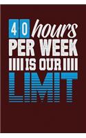 40 Hours Per Week is Our Limit