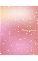 Daily Planner: 2019 - 2020 Planner Pale Pink Stardust Stars Cover January 19 - December 19 Writing Notebook Diary Journal Datebook Calendar Schedule Plan Days, Set