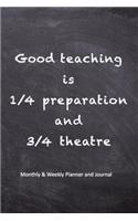 Good Teaching Is 1/4 Preparation and 3/4 Theatre