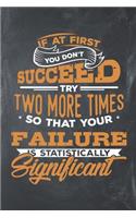 If at First You Don't Succeed Try Two More Times So That Your Failure Is Statistically Significant: Lined Jounal