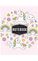 Notebook: Couple unicorn: Book: Diary, 110 pages, 8.5" x 11" (Notebook Lined, Blank No Lined)