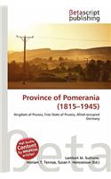 Province of Pomerania (1815-1945): (English)