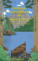 Landscape Coloring Book for Adults and Teens