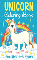 Unicorn Coloring Book For Kids 4-8 Years