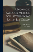 Nonacid Babcock Method for Determining Fat in Ice Cream