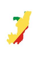 The Flag of Congo Overlaid on The Map of the African Nation Journal