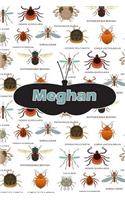 Meghan: Bug Insect Journal Notebook 120 Pages 6x9