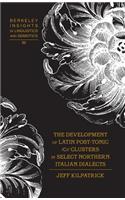The Development of Latin Post-Tonic /Cr/ Clusters in Select Northern Italian Dialects
