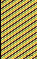Journal Daily: Stylish Diagonal Line Design, Green Yellow and Brown Colors, Lined Blank Book Journal, 6 X 9, 150 Pages