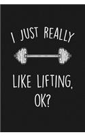 I Just Really Like Lifting Ok