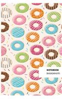 Notebook Doughnuts: , Matte Cover Notebook for School, College and Daily Creative Use, 100 Pages 6" x 9" Journal for Writing and taking Notes