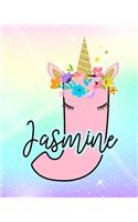 Jasmine: Girls Unicorn Journal to Write In - Personalized Journal