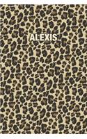 Alexis: Personalized Notebook - Leopard Print (Animal Pattern). Blank College Ruled (Lined) Journal for Notes, Journaling, Diary Writing. Wildlife Theme Des