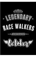 Legendary Race Walkers are born in October: Blank Line Journal, Notebook or Diary is Perfect for the October Borns. Makes an Awesome Birthday Gift and an Alternative to B-day Present or a Card