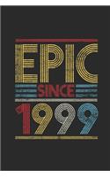 Epic Since 1999: Graph Paper Notebook (6" x 9" - 120 pages) Birthday Themed Notebook for Daily Journal, Diary, and Gift