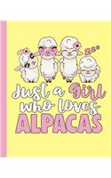 Just A Girl Who Loves Alpacas Notebook