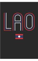 Vintage Laos Notebook - Laos Diary - Retro Laotian Flag Journal - Laos Gifts