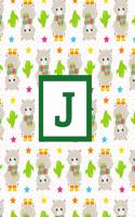 J: Letter Monogrammed Daily Planner January 2020 - December 2020 Appointment Book Day Schedule - Llama Cactus Succulent (8.5"x11")