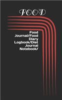 Food Journal/Food Diary Logbook/Diet Journal Notebook/Book, 100 Pages Durable Thick Translucent Cover