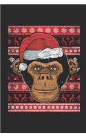 Ugly Christmas - Monkey: Graph Paper Journal (6" X 9" - 120 Pages/ 5 Squares per inch) - Ugly Christmas Gift and Holiday Planner For Women, Men, Teens And Kids