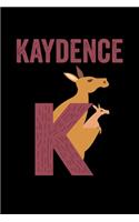 Kaydence: Animals Coloring Book for Kids, Weekly Planner, and Lined Journal Animal Coloring Pages. Personalized Custom Name Initial Alphabet Christmas or Birt