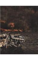 Boat Notebook Large Size 8.5 X 11 Ruled 150 Pages Softcover