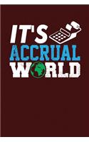 It's Accrual World: Dark Red, White and Blue Design, Blank College Ruled Line Paper Journal Notebook for Accountants and Their Families. (Bookkeeping and Tax Season 6 x