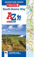 South Downs Way National Trail Official Map: With Ordnance Survey Mapping(A -Z Adventure Series)