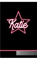 Katie Dot Grid Notebook Pink Neon Light