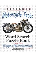 Circle It, Motorcycle Facts, Word Search, Puzzle Book