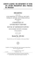 Lessons Learned: The Department of Veterans Affairs Prescription Drug Purchasing Program