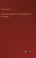 De la greffe animale et de ses applications a la chirurgie